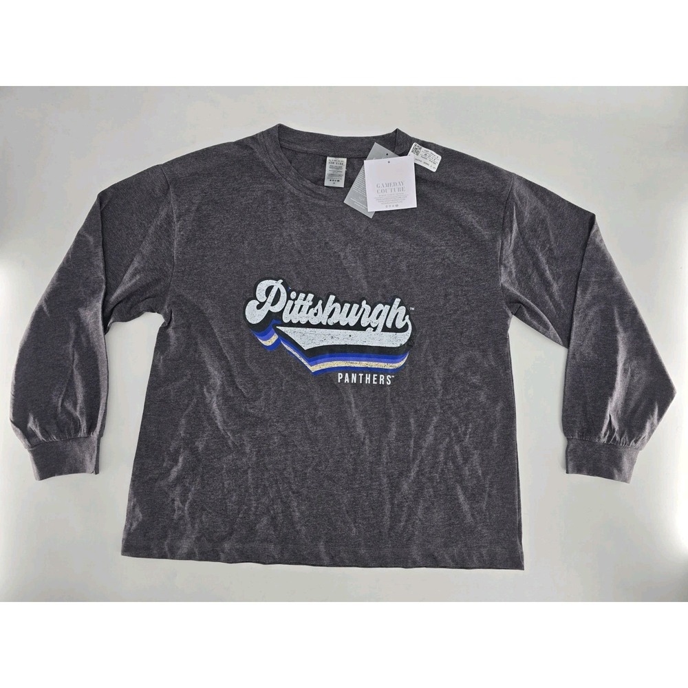 New Men's Gameday Couture Gray Pittsburg Panthers Long Sleeve Shirt Sz M‎ NWT